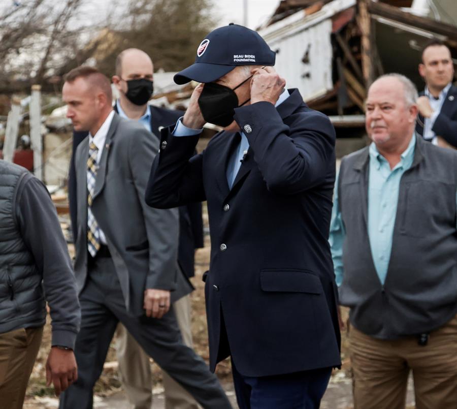 Biden visits Kentucky after tornadoes and pledges to help rebuild