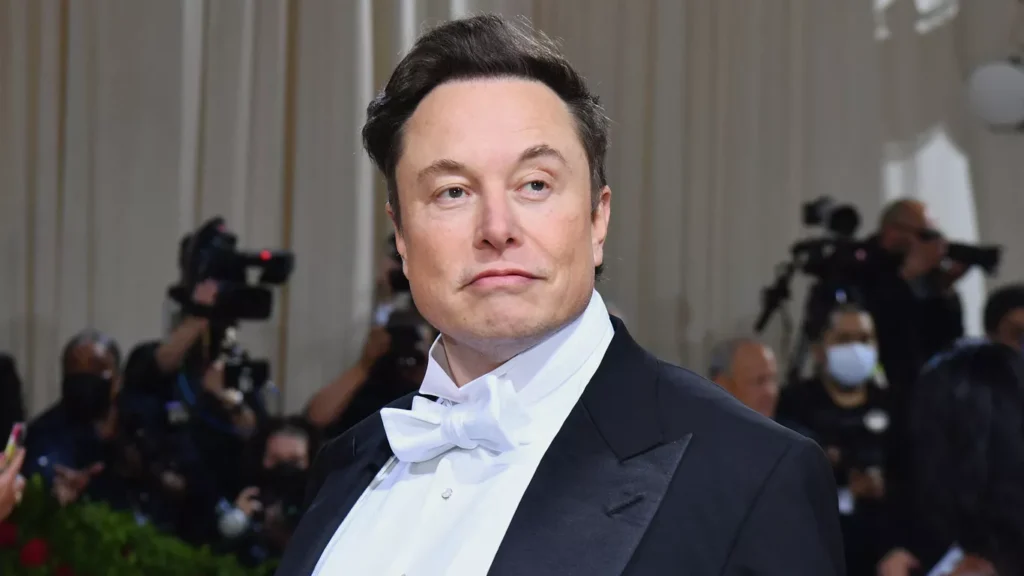 Elon Musk arrives