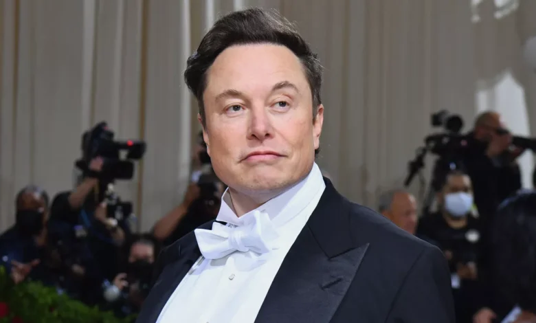 Elon Musk arrives