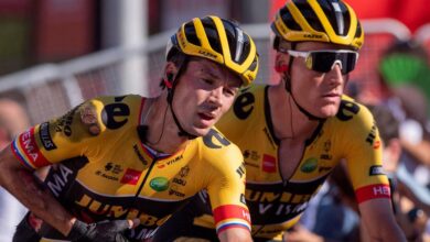Vuelta: forced to retire after his fall, Roglic accuses Wright of having knocked him down