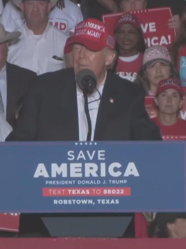 Trump holds a rally before early voting in South Texas.